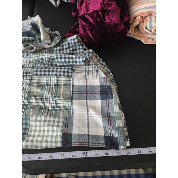 Above and Beyond Womens Plaid Long Sleeve Top Plus Size 2X Fall Western Stretch - Picture 9 of 10